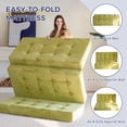 thumbnail image 2 of BYBYME 6 inch Tri-Fold Mattress,Corduroy Folding Mattress Made of a Whole Foam,Memory Foam Mattress Topper Perfect for Sleeping,Camping,Queen,Green, 2 of 7