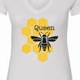 thumbnail image 4 of Inktastic Honeycomb Queen Bee Women's V-Neck T-Shirt, 4 of 5