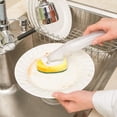 thumbnail image 1 of 2Pack Magic Dish Cleaning Brush Soap Dispenser Handle Refillable Bowls Cleaning Sponge, 1 of 1