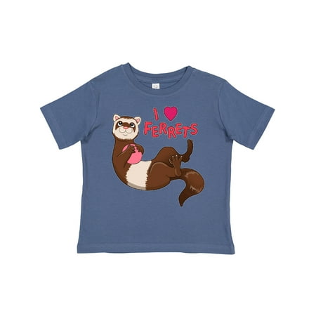 

Inktastic I Love Ferrets Gift Toddler Boy or Toddler Girl T-Shirt