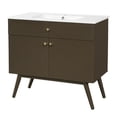 thumbnail image 3 of Christopher&nbsp;Knight&nbsp;Home&nbsp;36"&nbsp;Luxury&nbsp;Striped&nbsp;Bathroom Vanity&nbsp;with&nbsp;Ceramic&nbsp;Sink,&nbsp;Soft&nbsp;Close&nbsp;Doors,&nbsp;Dark&nbsp;Brown, 3 of 16