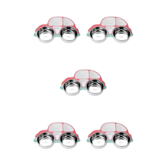 Bewildely Vajilla de acero inoxidable para niños, cuchara, tenedor, compartimento, cuenco, cubiertos sin óxido, autoalimentación, coche Type2 NO2