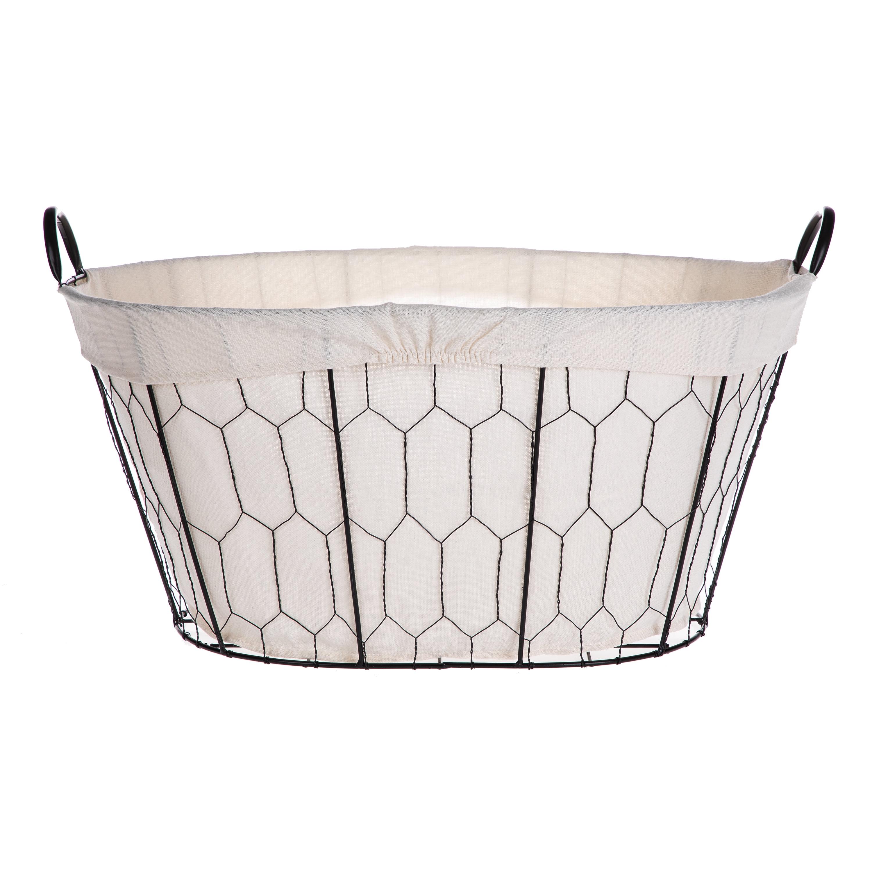 Better Homes & Gardens Oval Chicken Wire Laundry Basket With Liner
