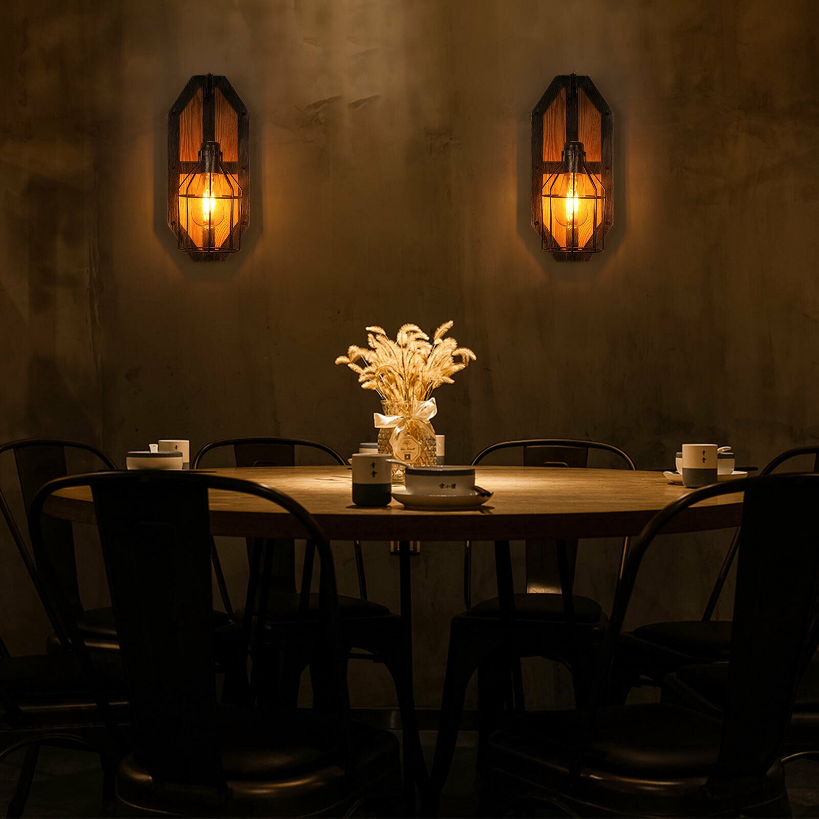 Industrial Wall Sconce Light Retro Antique Vintage Rustic Lantern Lamp Fixture