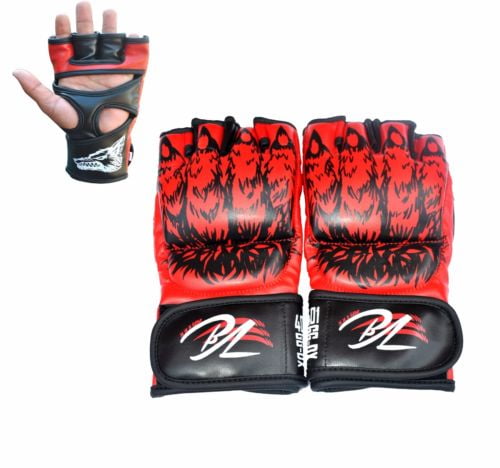 Sparring Grappling Boxing Gloves MMA UFC Fight Punch Ultimate Mitts Leather GA 
