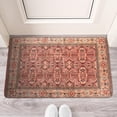 thumbnail image 2 of Retro Door Mat, 17 X 30 Inch Bohemian Orange Patterned Carpet Welcome Doormat Decorative Home Floor Mat, Non Slip Rubber Back and Strong Water Absorption for Outdoor Indoor Entrance Decor, 2 of 6
