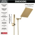 thumbnail image 6 of Delta 75527-CZ Universal Showering 1.75 GPM Single Function Modern Rain Shower Head And, 6 of 7