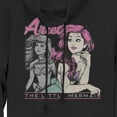 thumbnail image 2 of Junior's The Little Mermaid 90s Ariel Poster Cowl Neck Sweatshirt Black X Large, 2 of 4