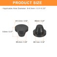 thumbnail image 2 of 26 Pack Silicone Hole Plug, Black Rubber Round Hole Plugs Fit for Bottle Pipes 7-8mm Inner Diameter, 2 of 6