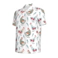 thumbnail image 4 of Wukai Funny Chicken Men’s Polo Shirts,Quick-Dry Athletic Shirt,Classic Fit Shirts-X-Large, 4 of 8