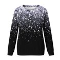 thumbnail image 4 of Bowake Sweat à Manches Longues à Sequins pour Femmes Col Rond Décontracté Hauts Pailletés pour Sortir Blouses de Fête, 4 of 4
