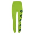 thumbnail image 4 of lcziwo Daily Sales of The Day, Women's St Patricks Day Running Leggings Shamrock Clover Print Soft Stretchy Yoga Pants High Waisted Tummy Control Tight Pants Green L, 4 of 5