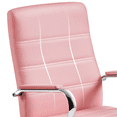 thumbnail image 6 of Yaheetech Mid-Back PU Leather Adjustable Office Chair with Arms, Pink, 6 of 8