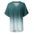 thumbnail image 4 of cfhntfmh Oversized Tshirts for Women Fashion Print Deep V Neck Casual Shirts Loose Short Sleeve Summer Beach Tops, 4 of 4