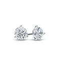 thumbnail image 1 of 14k White Gold Round Lab Grown Diamond Stud Earrings (1/3cttw, G-H, VS1-VS2) 3-Prong Martini, Push-backs by Diamond Wish, 1 of 3