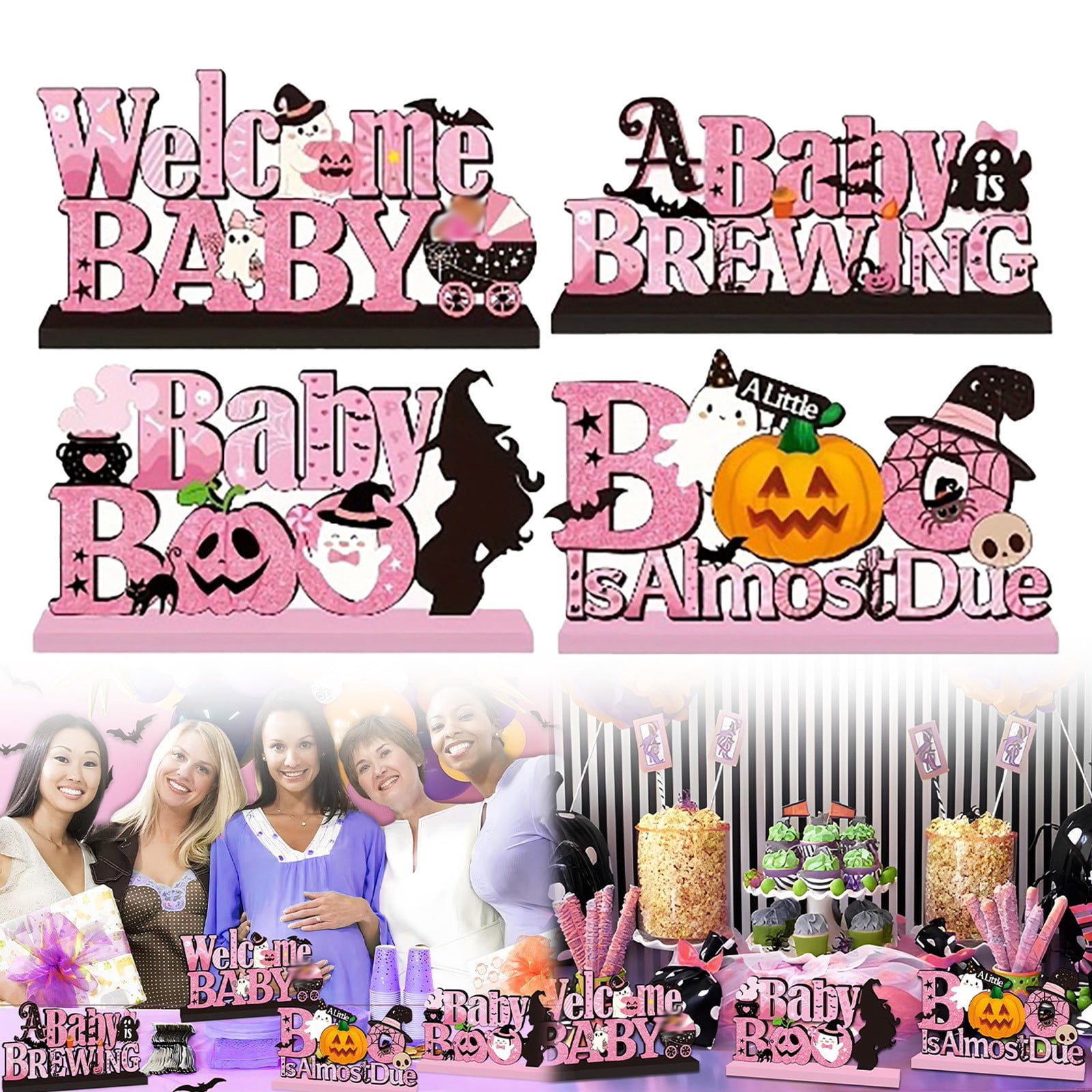 Cheereveal 200 Stück Halloween-Babyparty-Konfetti – Pink & Orange, Tischdeko Für Mottoparty