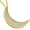 Yellow, variant on 925 Sterling Silver White CZ Womens Crescent Half-Moon Pendant Necklace