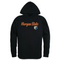 thumbnail image 1 of W Republic 558-224-BLK-04 Morgan State University Sweat à Capuche Script pour Hommes, Noir - Extra Grand, 1 of 1