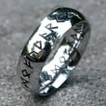 thumbnail image 3 of Silver Nordic Ring The Elder Futhark Ring Viking Wedding Jewelry Norse Rune Ring for Men (7), 3 of 6