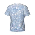 thumbnail image 6 of Qekee White Bule Glitter Classic Fit T-Shirt Men's Shirt Men's Tight Short Sleeves for Exercise, Running, Mountaineering - White Bule Glitter, 6 of 9
