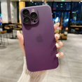 thumbnail image 3 of Ultra Thin Original Matte Slim PC Transparent Case For iPhone 15 14 13 12 11 Pro Max Plus Shockproof Camera Protection Cover, 3 of 5