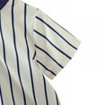 thumbnail image 5 of LOVEBAY Toddler Boy Summer Clothes Stripe Print Shirt Short Sleeve Button Down T-Shirt Tops Elastic Waistband Shorts 2PCS Boy Clothes Outfits Set, 5 of 8