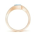 thumbnail image 6 of ANGARA Natural Semi Bezel-Set Solitaire Round 1.12 ct Aquamarine Bypass Ring in 14K Rose Gold for Women (Size-7mm) | March Birthstone, Anniversary, Jewelry Gift for Women | Natural Aquamarine Ring, 6 of 10