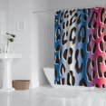 thumbnail image 2 of Colorful and Black Of Leopard Print Shower Curtain 72"x84" ,Bathroom Decorative Shower Curtains Set with 12 Hooks,Modern Waterproof Washable Shower Curtain, 2 of 6