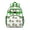 Green-1, variant on Hawaiian Print Waterproof Backpack - Breathable Padded Student Bag with Side Pockets