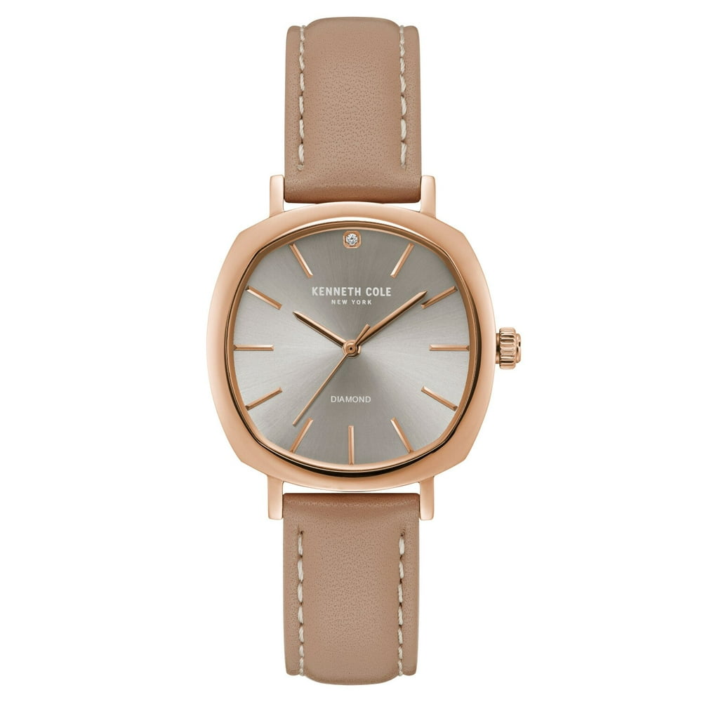 Kenneth Cole - Kenneth Cole Women's Diamond Dial Leather KC50210001 ...