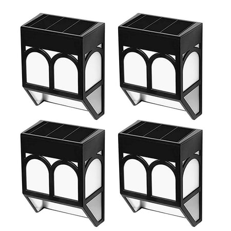 

KKCXFJX 4pcs Solar Wall Lamp Outdoor Courtyard Household Courtyard Fence Balcony Garden Villa Doorhead Doorpost Creative Decorative Lamp