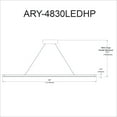 thumbnail image 3 of Dainolite ARY-4830LEDHP-MW 30W Horizontal Pendant, Matte White & White Acrylic Diffuser, 3 of 4