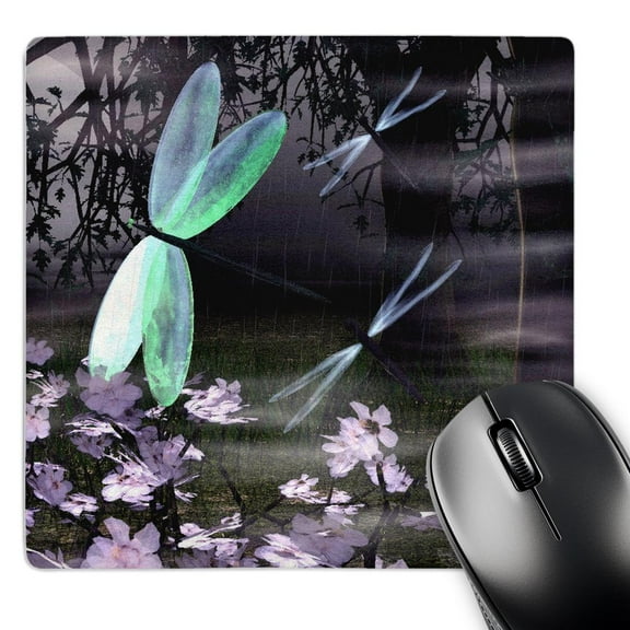 3dRose, Dragonflies with glowing wings, MousePad