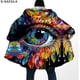 thumbnail image 2 of Capa de sueño con estampado 3D de ojos psicodélicos Trippy para hombres, abrigo grueso y cálido con capucha, abrigo de lana a prueba de viento, bata, manta, 5, 2 of 4