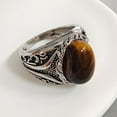thumbnail image 3 of Qarigey Anillo turco hecho a mano retro de aleación para hombres Excelente ajuste libre de plata de ley 925 Ropa, zapatos y accesorios Miscelánea AJZ3368 Talla 7, 3 of 6