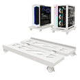 thumbnail image 3 of Adjustable Mobile CPU Stand, Ventilated Computer Tower Stand with 4 Caster Wheels, Fits Most PC Towers, Under Desk CPU Holder, 3 of 5