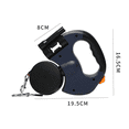 thumbnail image 3 of Two Dog Reflective Retractable Pet Leash Ropes – 360 Degree Zero Tangle - Two Dogs Each up to 50 lbs, Reflective Orange and Green Leads, Dual Locking, Auto Retractable with Flashlight, 3 of 9
