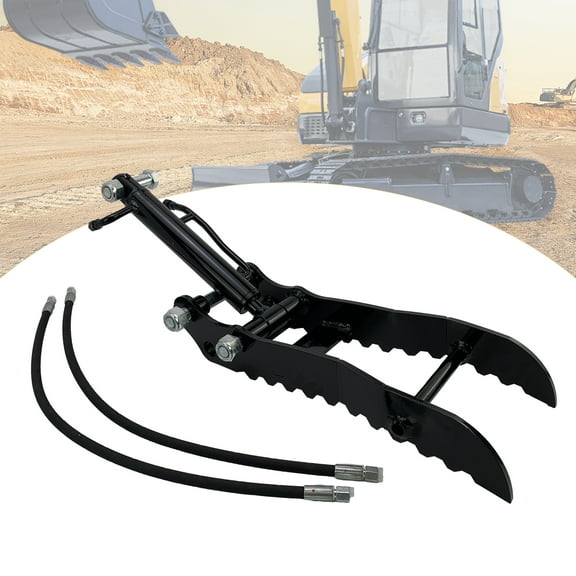 iMeshbean Hydraulic Thumb Clip for Mini Excavator Small Digger Attachment, Metal Grab Clip Thumb