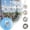A, variant on Wind Chimes for Outdoor Stainless Steel Hanging Ornament with Circular Heart Wing Spiral Design for Bird Deterrence Wind