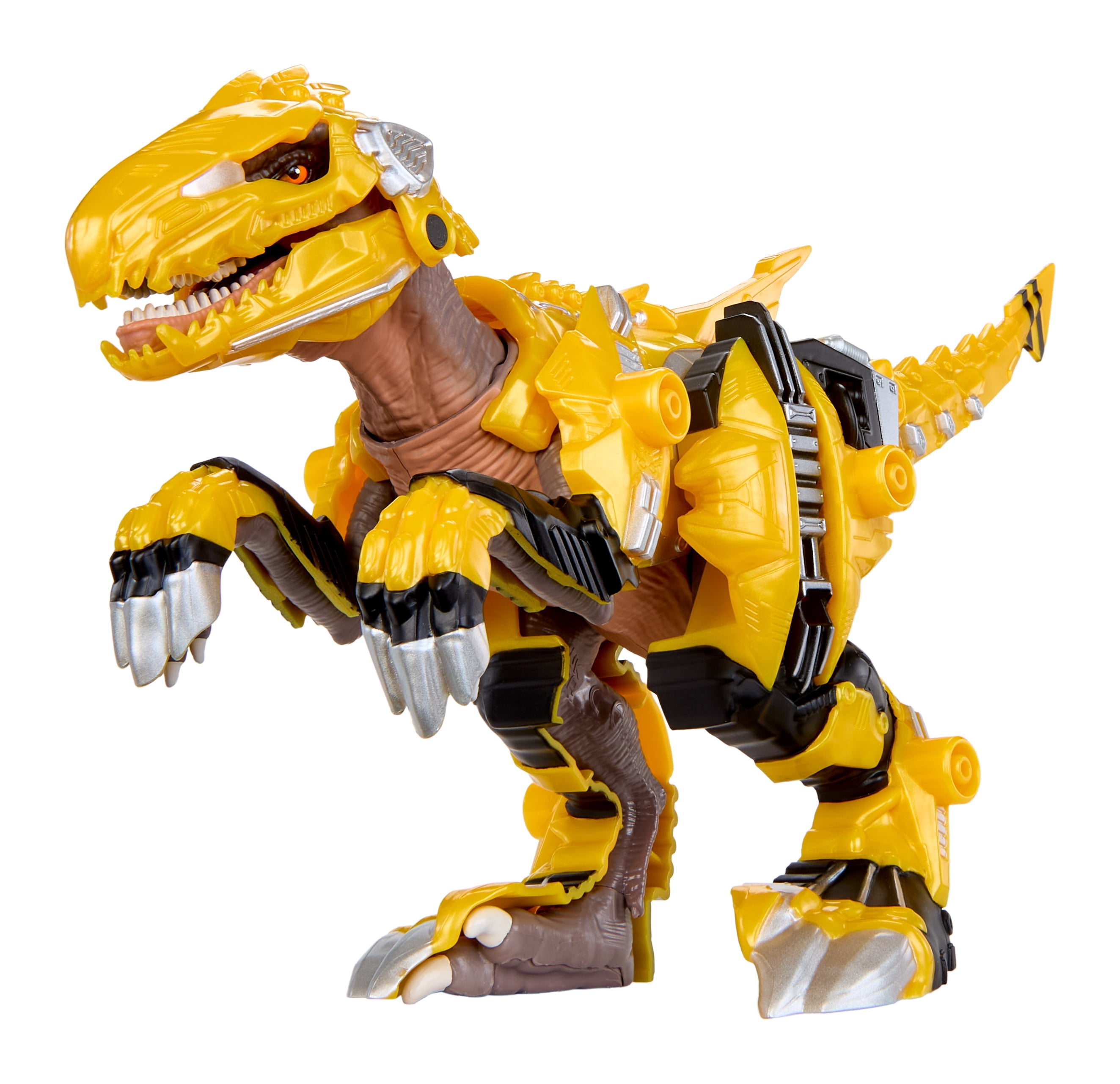 Armorsaurs Armor-Up Yellow Raptor Dinosaur Blaze Toy Figure with 7 Removable Armor Pieces and Tail-Triggered Chomp Action, Kids, Boys, Girls, Ages 6+