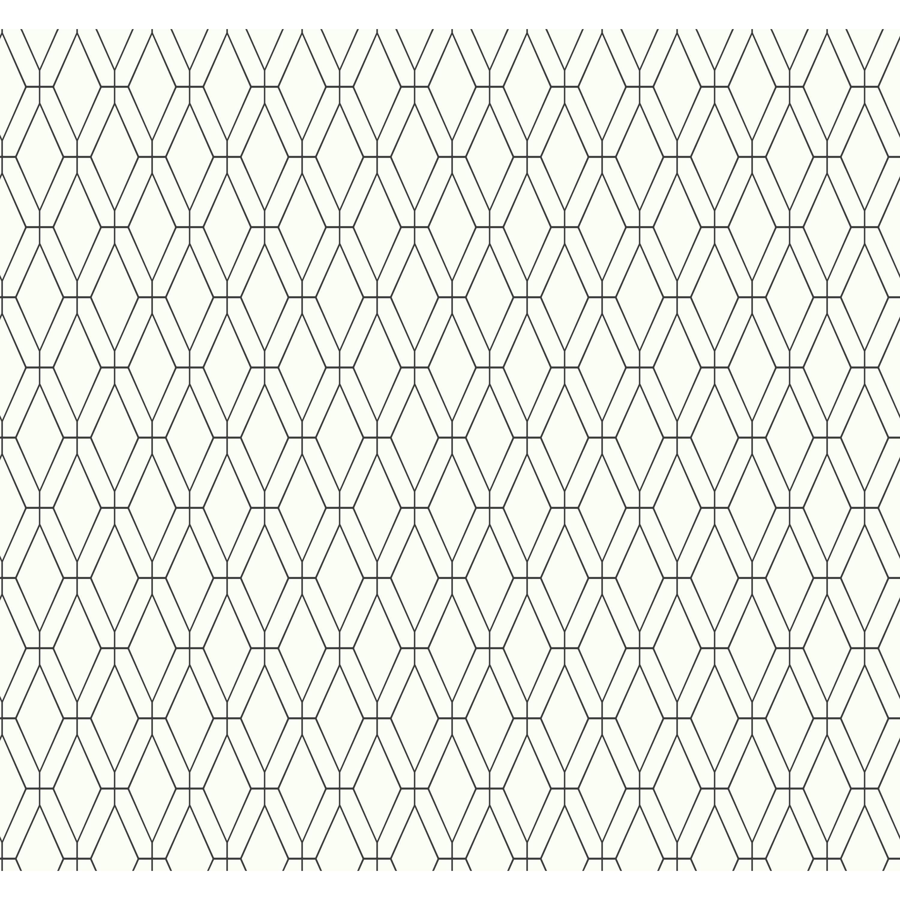 York Wallcoverings Black Diamond Lattice Removable Wallpaper
