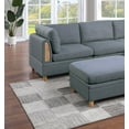 thumbnail image 2 of CoSoTower Contemporary Living Room Furniture 6pc Modular Sectional Set Steel Dorris Fabric Couch 2X Wedges 2X Armless Chair and 2X Ottomans, 2 of 9