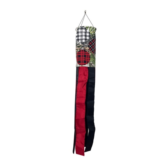 Briarwood Lane Christmas Patterned Ornaments Windsock Wind Twister 40x6 For Christmas Wind Spinner