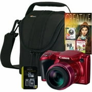PowerShot SX410 IS Red Digital Camera, Adventura Ultra Zoom 100 Camera Bag and 16GB 3-in-1 Mobile Kit
