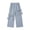Blue, variant on Generic Girl's Y2K Bowknot Track Pants Elastic Waist Baggy Straight Wide Leg Baggy Trousers Sports Wear Tween Cute Street Dance Pant