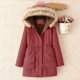thumbnail image 1 of Puntoco Abrigo largo y cálido para mujer, chaqueta con capucha, parkas de invierno delgadas, prendas de vestir, tops con bolsillos Puntoco Puntoco-1, 1 of 6