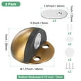 thumbnail image 3 of Uxcell 2-Pack Topes de Puerta Montados en el Suelo, Tope Magnético de Media Cúpula de Acero Inoxidable con Amortiguador de Goma Plástica [Bronce Amarillo], 3 of 7