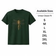 thumbnail image 4 of Golden Dragonfly Graphic T-Shirt, Unisex Classic Fit Cotton Tee, 4 of 9
