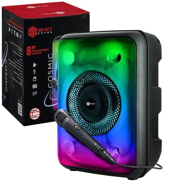 Bocina Bafle Inalámbrica Bluetooth Recargable Portátil Select Sound Luz Led Rgb BT1018 Select Soud BT1018