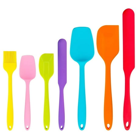 

Krqap Spatula Oil Brush Baking Silicone Kitchenware 7-Piece Cream Set